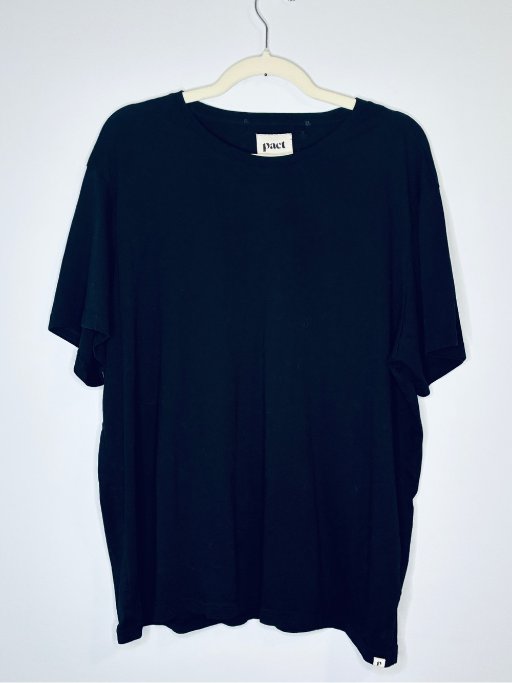 Pact Organic Cotton Black Short Sleeve Crew Tee